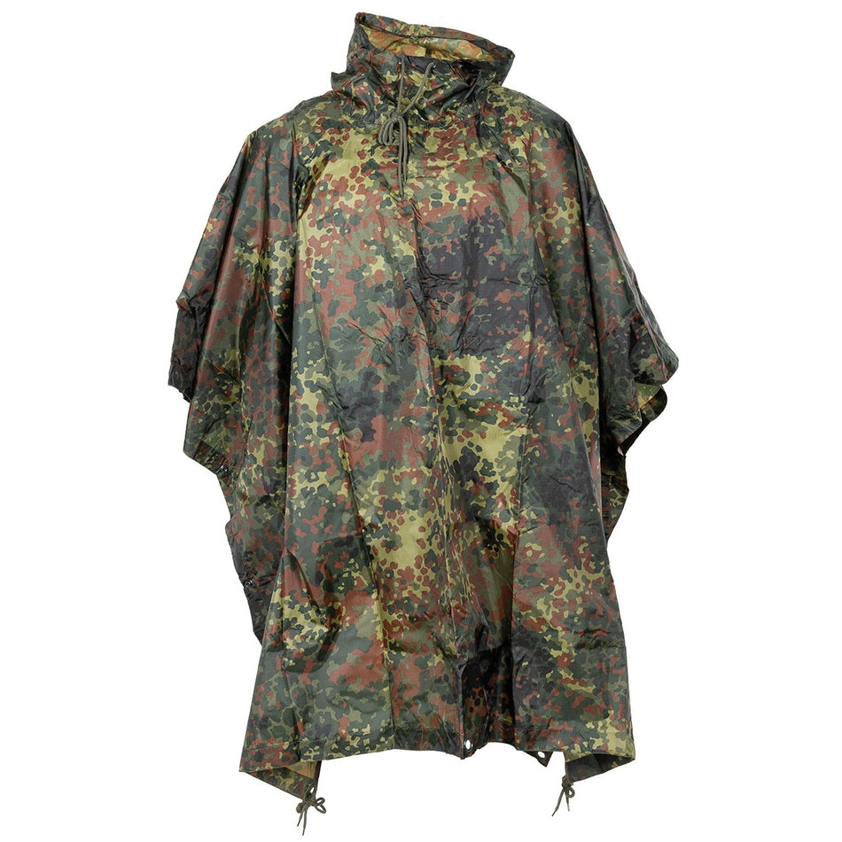 BW Poncho Rip Stop Flecktarn, ca. 144 x 223 cm