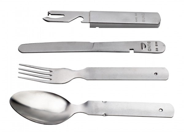 A. Blöchl Feldessbesteck, BW, schwere Ausführung, 4-Teilig