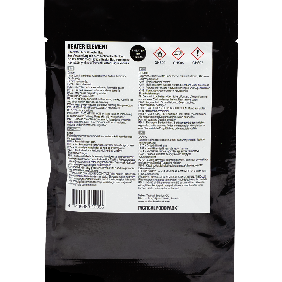 Tactical Foodpack Heater Element