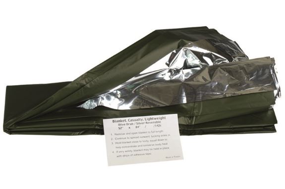 Mil-Tec Survival Decke Silber/Oliv