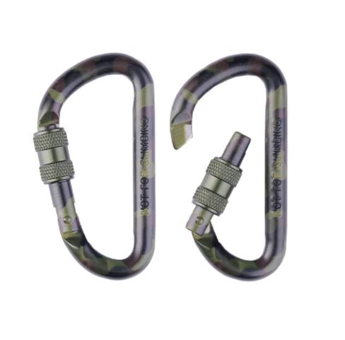 Mil-Tec Tactical Karabiner Woodland 80mm (Paar)