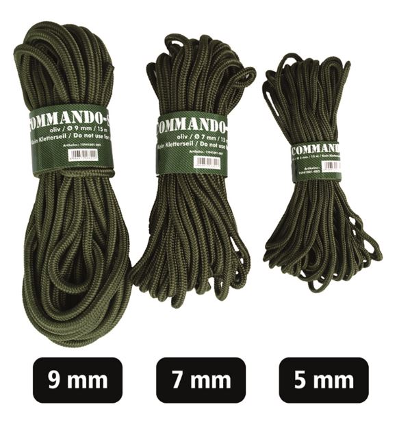 Mil-Tec Commando-Seil Oliv 15M