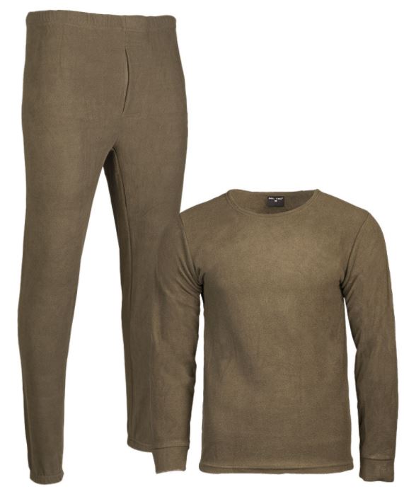Mil-Tec Unterwäsche Thermofleece Set Rundhals