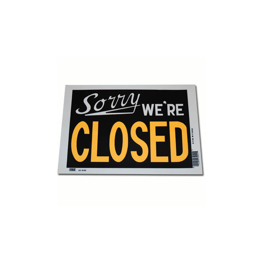 101 inc. Plastik Platte klein Sorry we're Closed