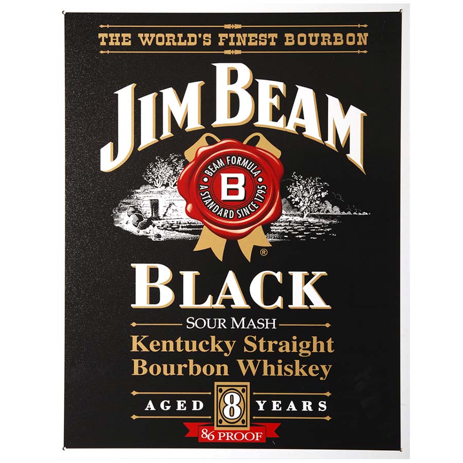 101 inc. Metallplatte groß 6. Jim Beam schwarz