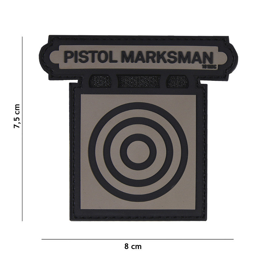 Patch 3D PVC Pistol Marksman grau