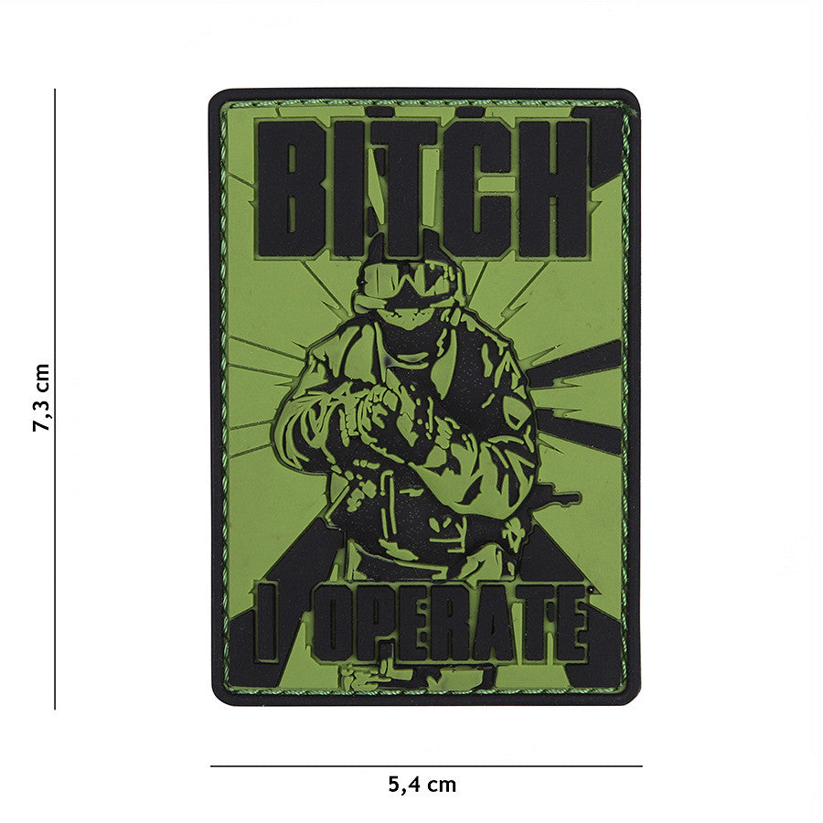 Patch 3D PVC Bitch grün