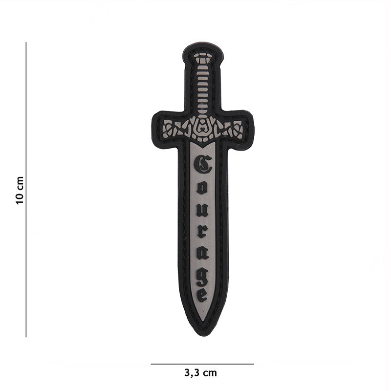 Patch 3D PVC Courage Mut Schwert