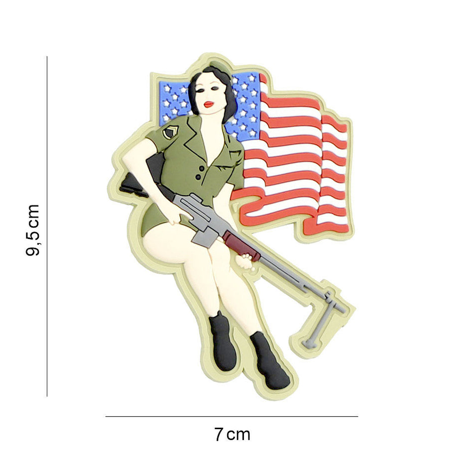 Patch 3D PVC Pinup girl BAR