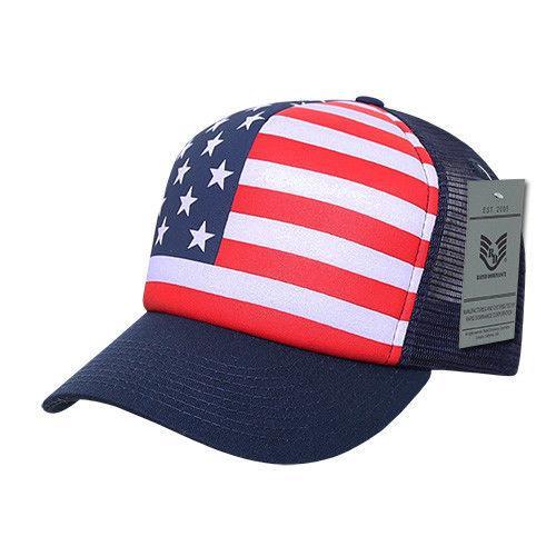 Rapid Dominance USA Flag Graphic Foam Mens Trucker Cap