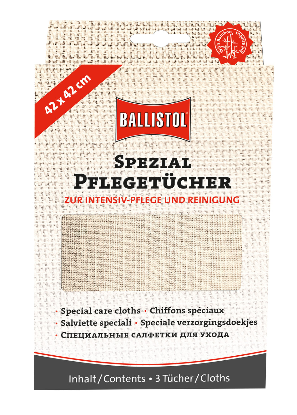Ballistol Spezial Pflegetücher zur intensiv Pflege und Reinigung 42x42cm