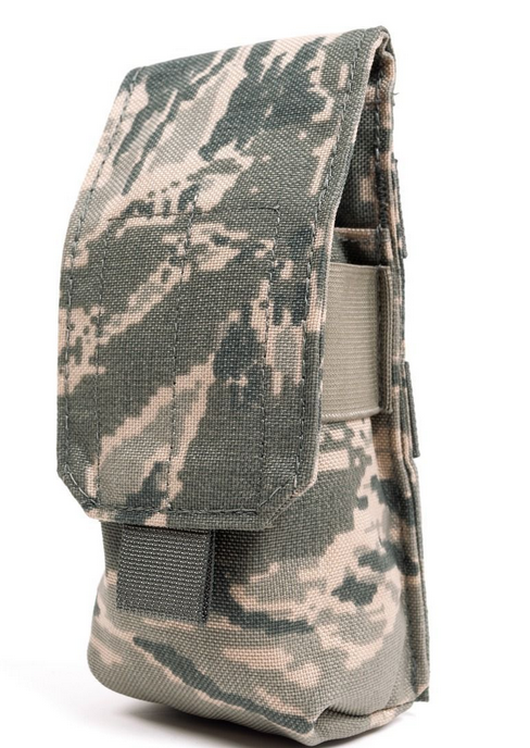 US Air Force ABU Tiger Stripe M4 2-Mag Molle Pouch - Quick Release