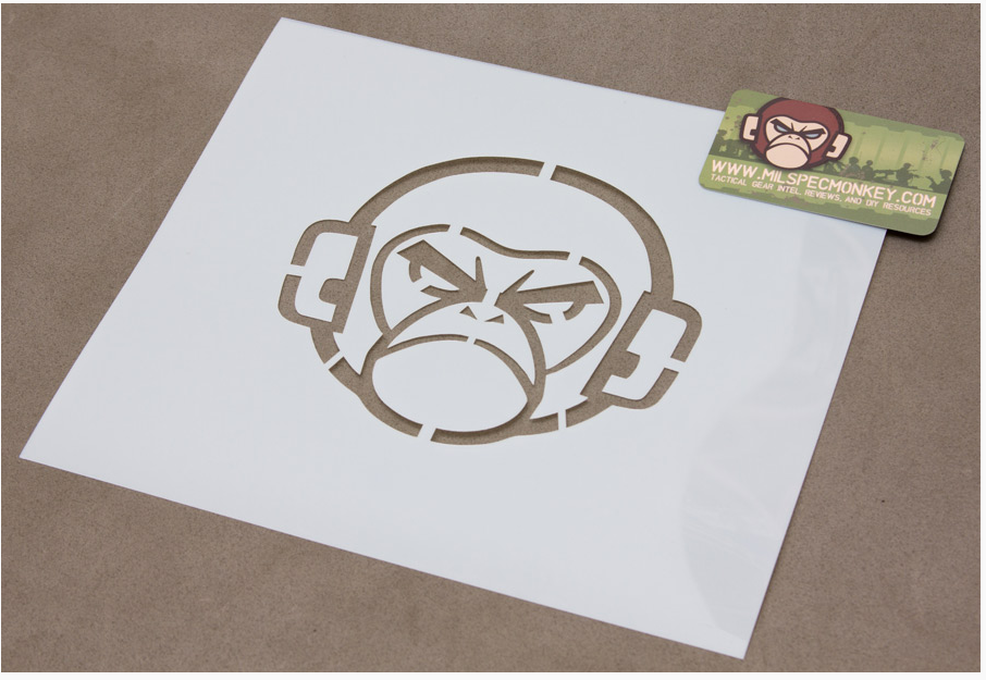 Milspec Monkey Spray Schablone MSM Logo