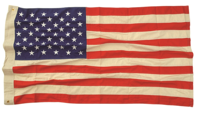 Flagge USA Vintage 100% Baumwolle - Dicker Stoff 90 x 150 cm – 50 Stars