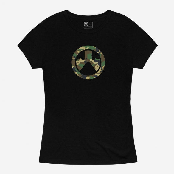 Magpul Icon Woodland Camo WOMEN Shirt - Black