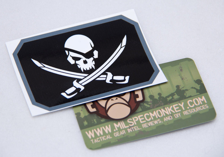 Mil-Spec Monkey Pirateskull Flag Decal Sticker