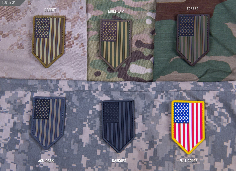 Mil Spec Monkey Patch US Flagge Schild PVC